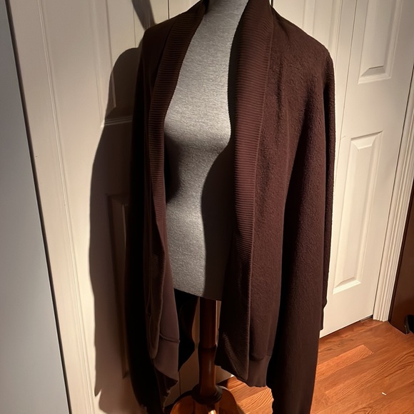 EUC Ralph Lauren Sport brown fleece multi length jacket, size M/L - Picture 2 of 8